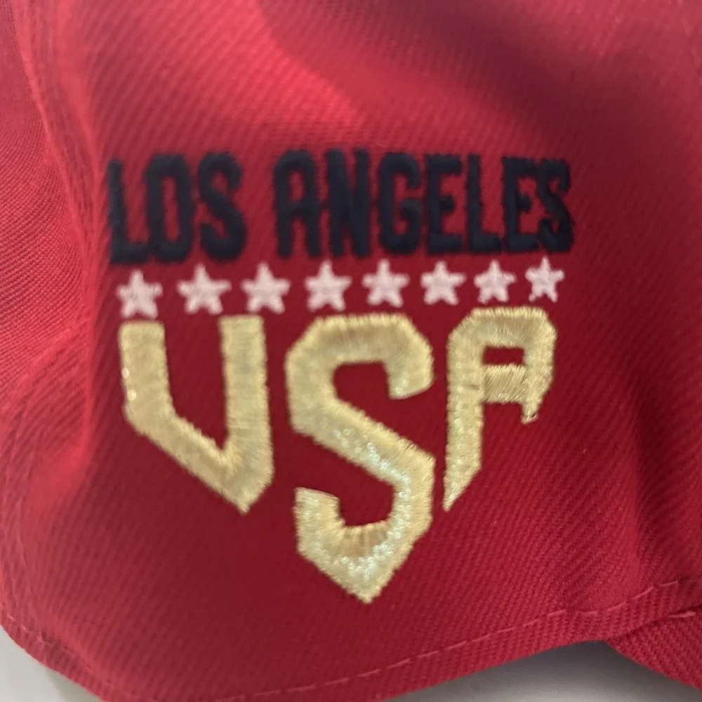 Los Angeles Angels 4th July Flag Hat USA Side Patch New Era 59FIFTY Sz 8 NWT